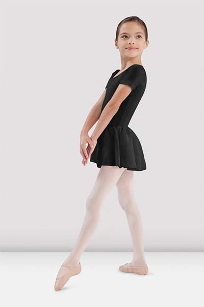 Bloch CL5342 Childrens Tiffany Short Sleeve Leotard with Chiffon Skirt